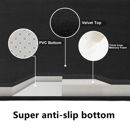 Large U-Shape Bathroom Mat Absorbent Non-Slip Toilet Floor Carpet Home Decoration