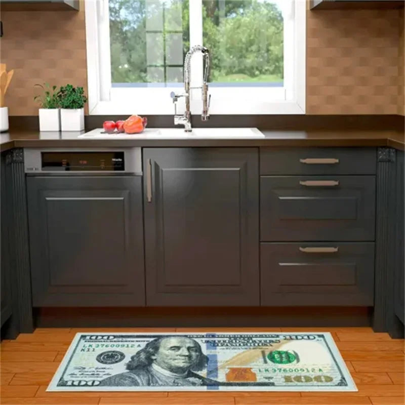 $100 Dollar Bill Money Non-Slip Floor Mat