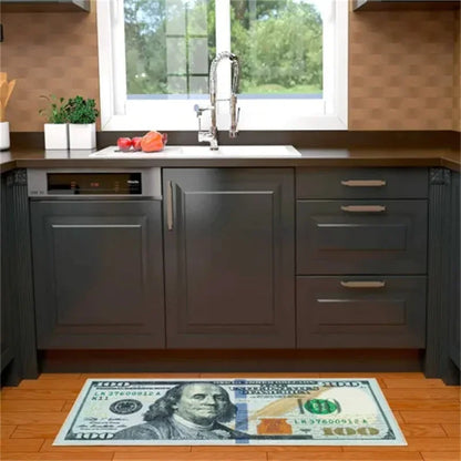 $100 Dollar Bill Money Non-Slip Floor Mat