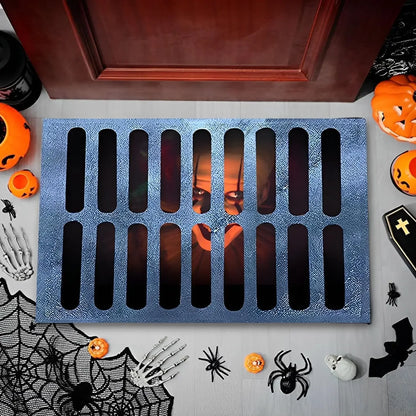 VIKAMA Halloween Clown Trap Rug 3D Illusion Non-Slip Bathroom Entrance Mat Home Decor