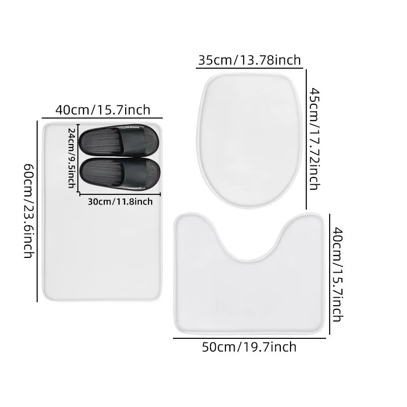 Ocean World Pattern Bathroom Non slip Mat Door Floor Mat Shower Room Carpet Bathtub Absorbent Foot Mat Decorative Mat