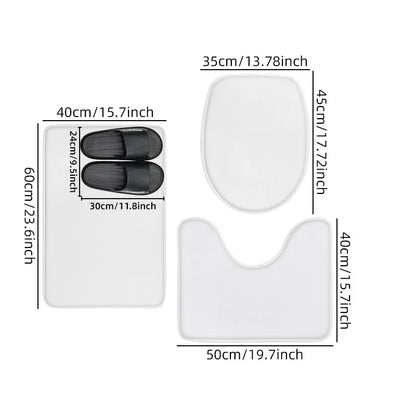 Ocean World Pattern Bathroom Non slip Mat Door Floor Mat Shower Room Carpet Bathtub Absorbent Foot Mat Decorative Mat