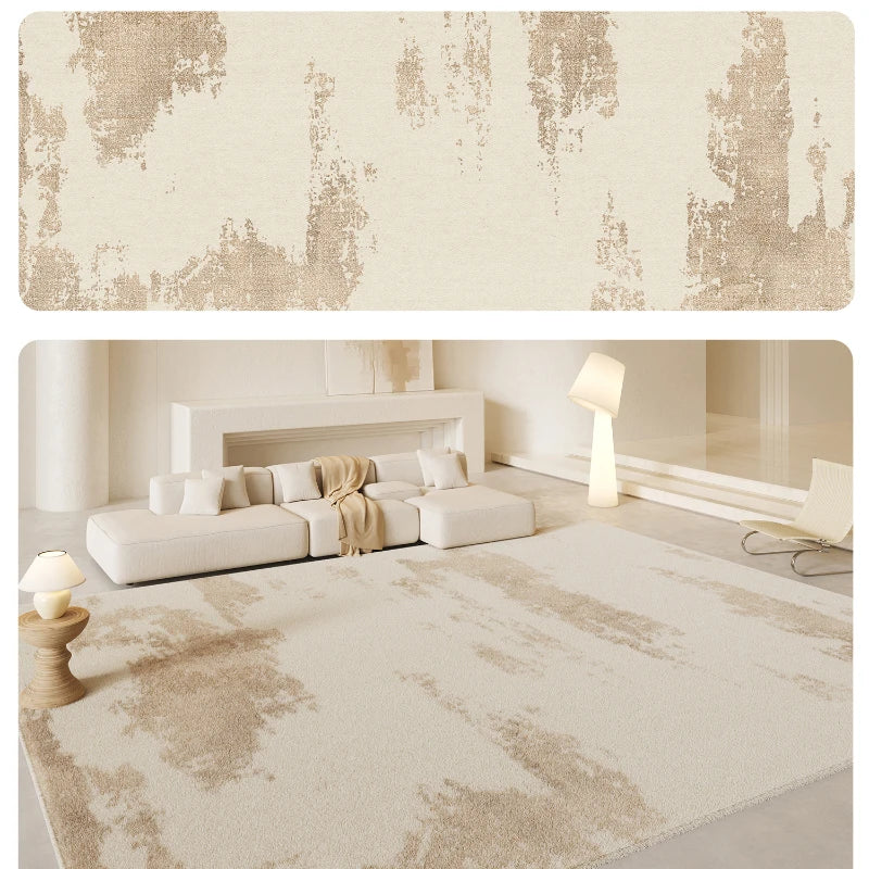 French Cream Waterproof Fluffy Thickened Area Rug