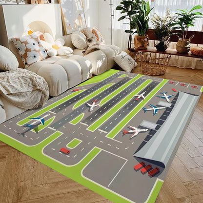 Airport Runway Kids Area Rug
