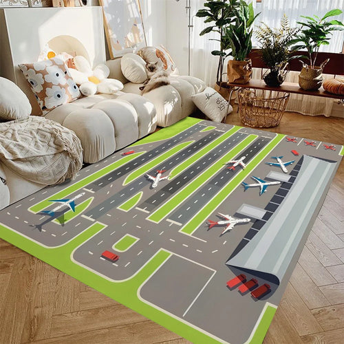 Airport Runway Kids Area Rug