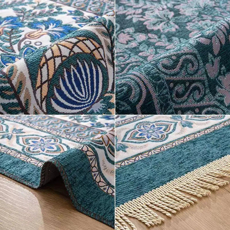 Portable cotton Muslim prayer rug for travel
