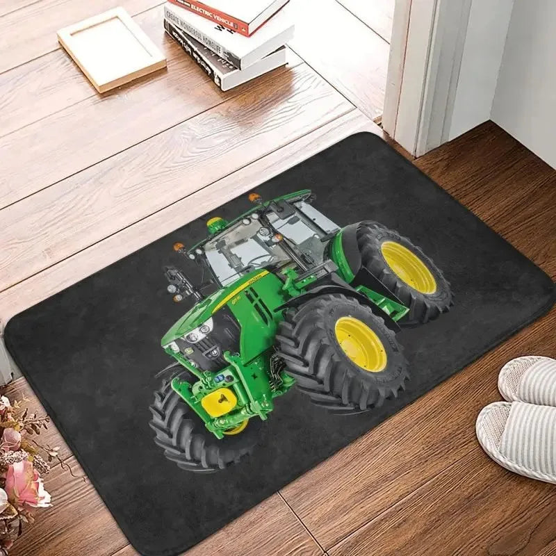 Funny Tractor Design Non-Slip Doormat Kitchen Bathroom Balcony Entryway Floor Mat Rug Home Decor