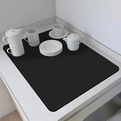 VIKAMA Diatomite Coffee Placemat Absorbent Table Kitchen Mini Mat Non-Slip Home Decor