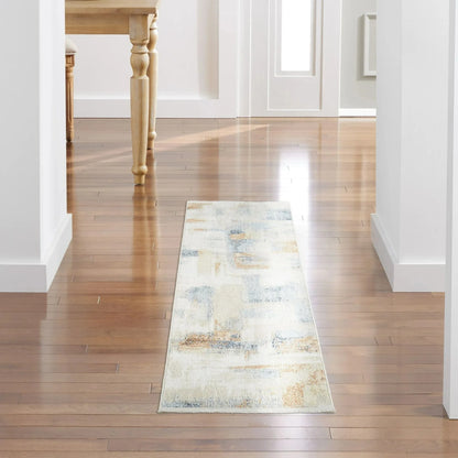 VIKAMA Bohemian Crystal Velvet Easy-Care Hallway Area Rug