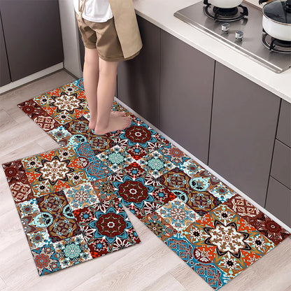 VIKAMA Kitchen Oil-Resistant Floor Mat Absorbent Quick-Dry Non-Slip Bathroom Doormat