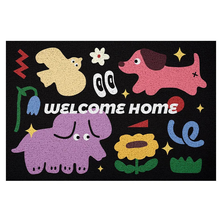 Cuttable cartoon non-slip door mat