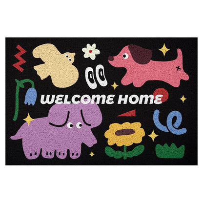 Cuttable cartoon non-slip door mat
