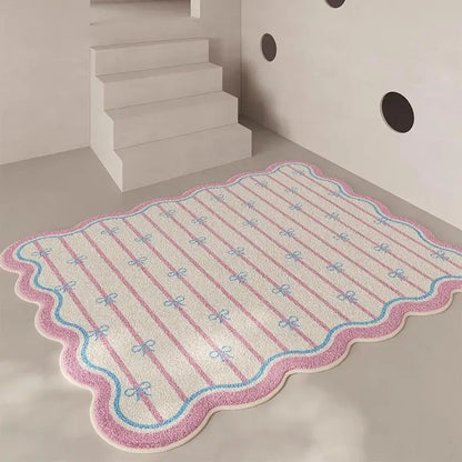 VIKAMA Cream Style Living Room Carpet Girl Bedroom Cloakroom Tatami Floor Mat