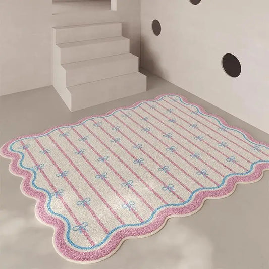 VIKAMA Cream Style Living Room Carpet Girl Bedroom Cloakroom Tatami Floor Mat