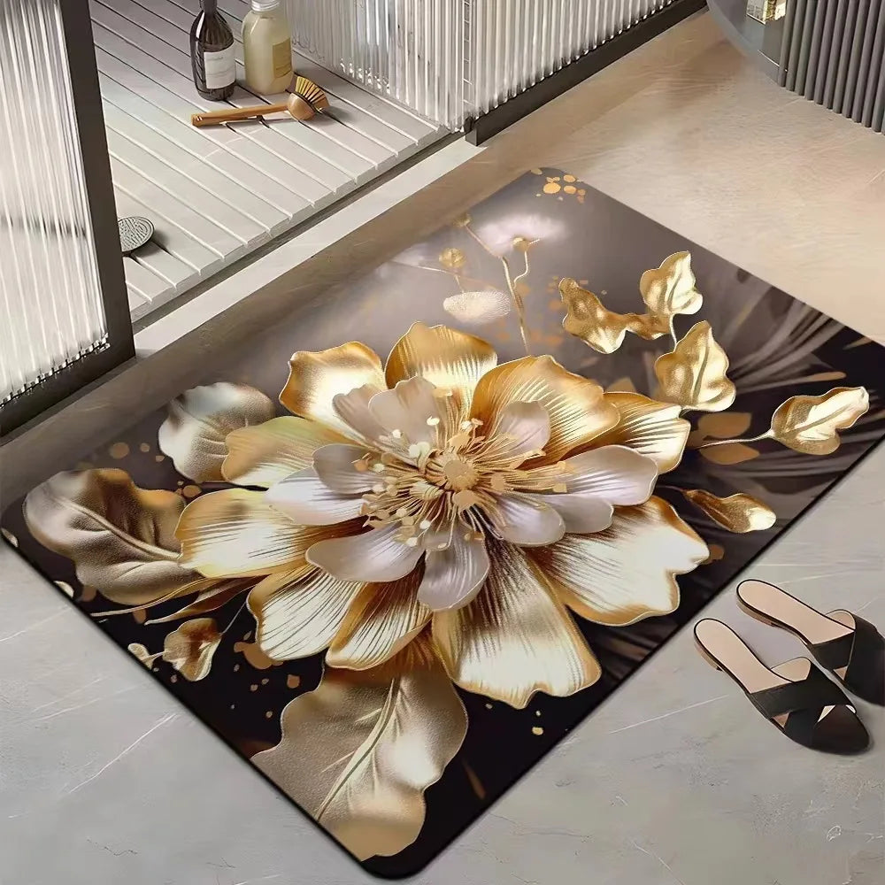 Quick-dry non-slip bath door mat