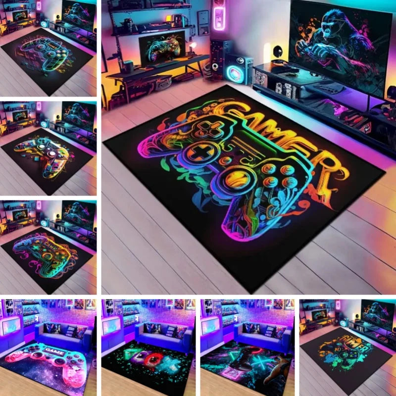3D Gaming Controller Kids Rug