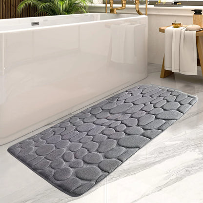 Large Size Bathroom Floor Mat Non-Slip Absorbent Long Strip Bathtub Rug 19.7x47.2in Home Decor
