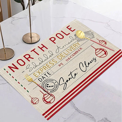 Christmas Tree Non-Slip Table Placemat Set