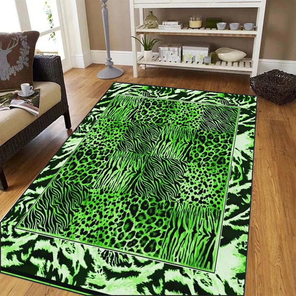 Leopard Print Modern Area Rug