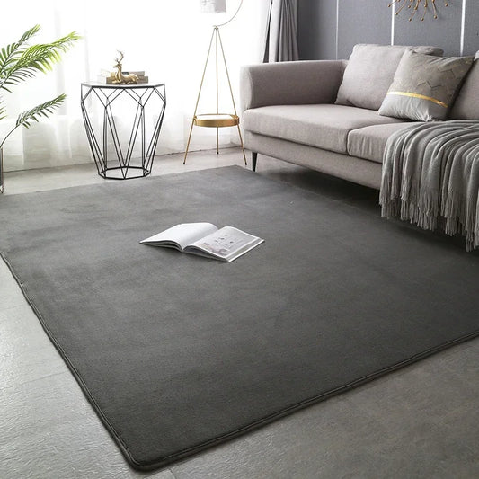Solid Color Coral Velvet Floor Mat Bathroom Bathroom Doorway Absorbent Non-slip Thickened Cozy Carpet