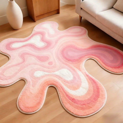 Irregular Gradient Plush Soft Area Rug