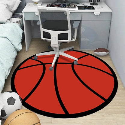 Sports Ball “All Stars” Round Rug