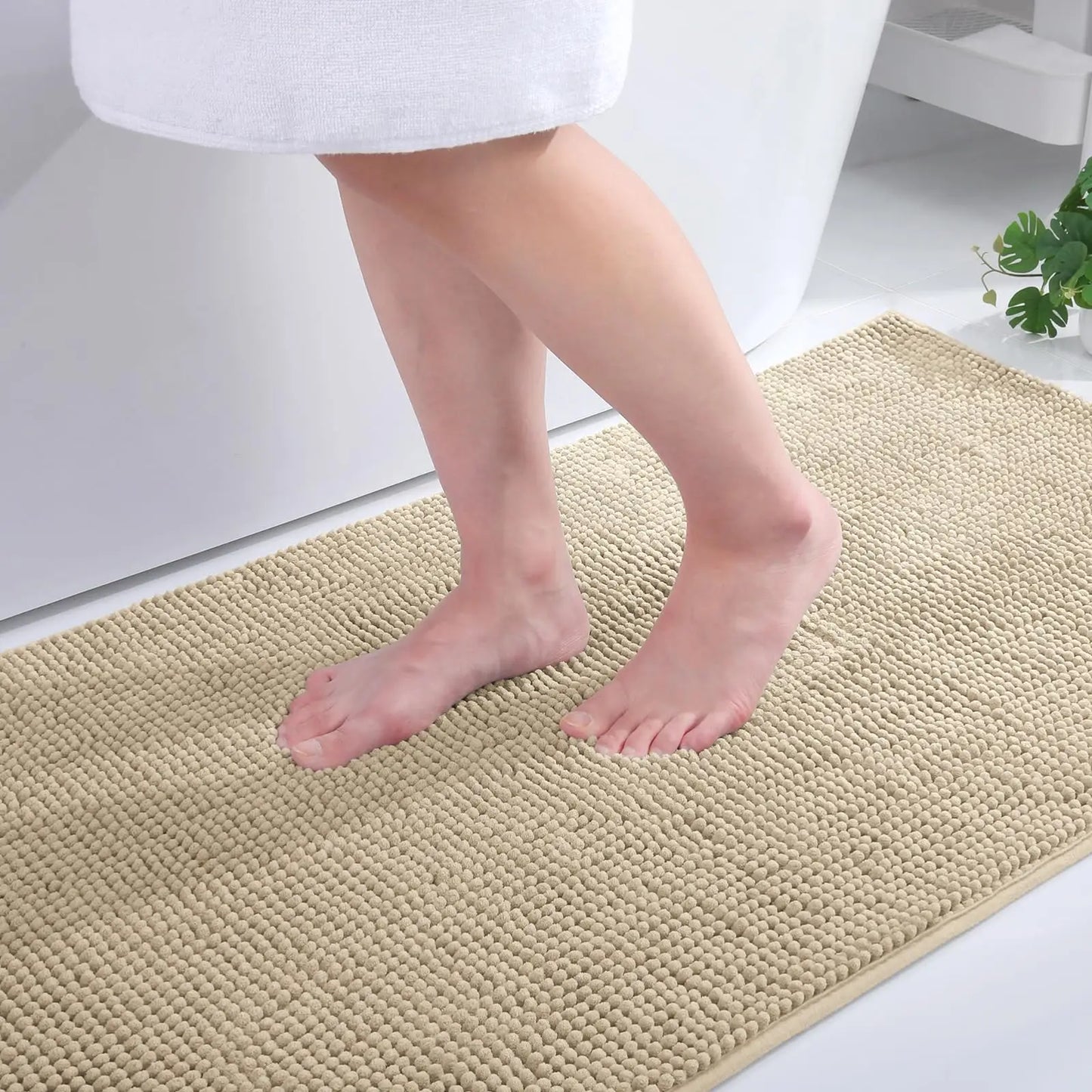 Olanly Chenille Soft Absorbent Bath Mat