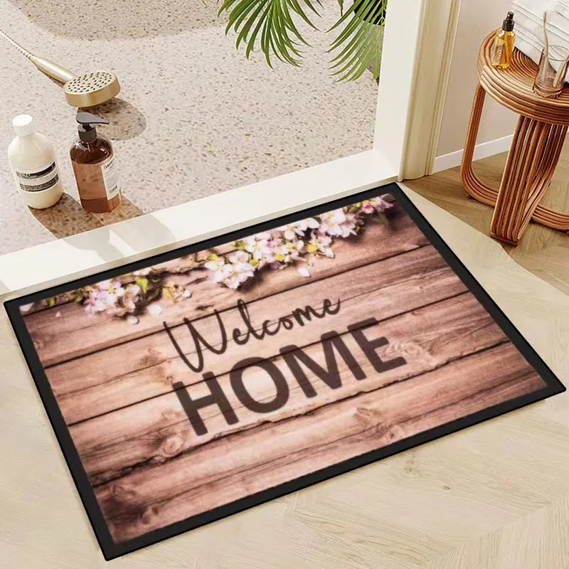 VIKAMA Halloween Clown Trap Rug 3D Illusion Non-Slip Bathroom Entrance Mat Home Decor