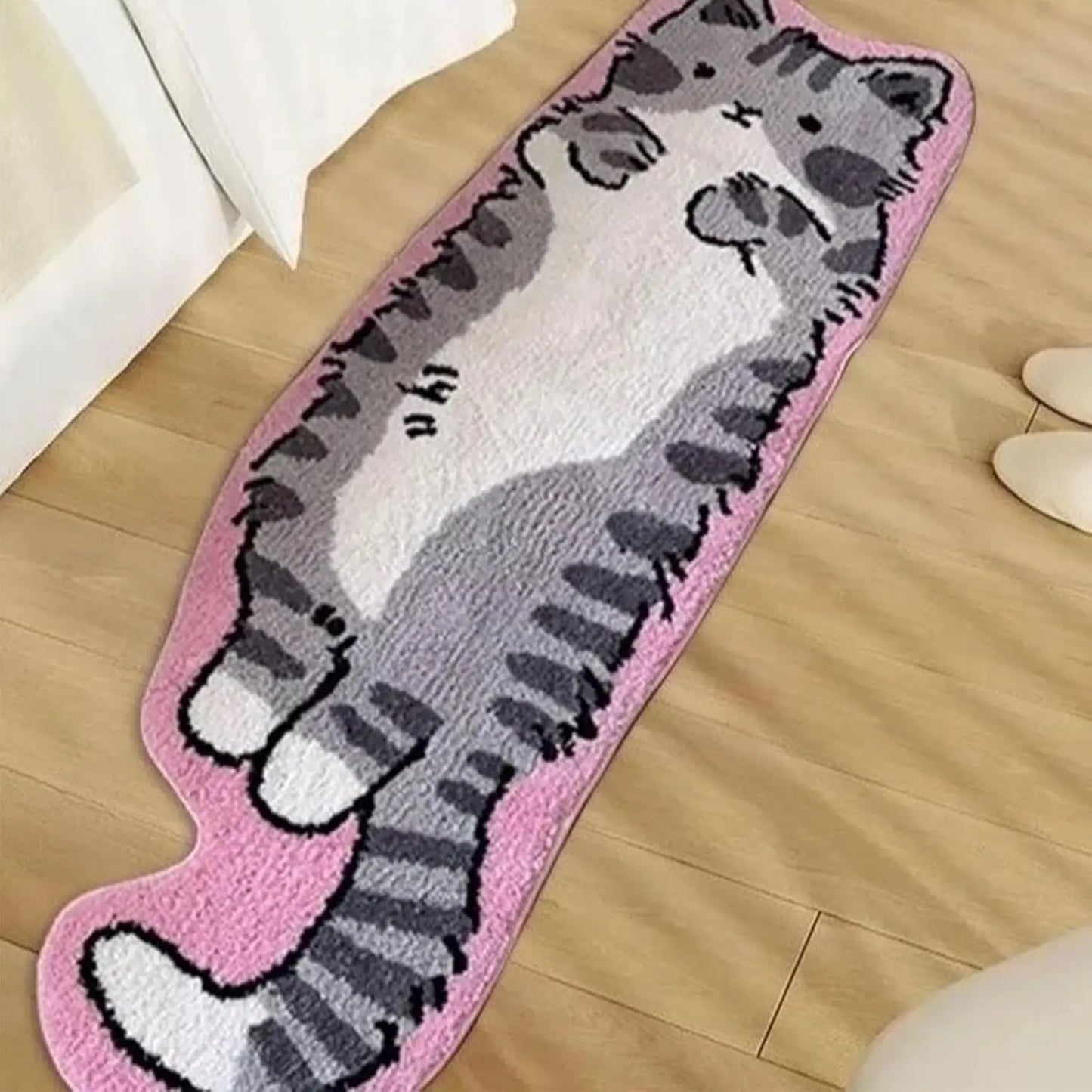 VIKAMA Cartoon Cat Pattern Non-Slip Area Rug