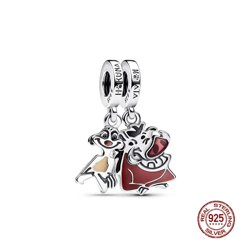Disney S925 Sterling Silver Charm Beads For Women Bracelet