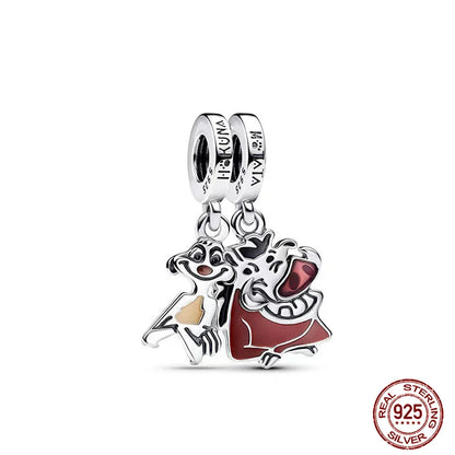 Disney S925 Sterling Silver Charm Beads For Women Bracelet