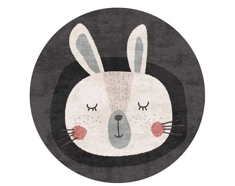Cartoon Cute Round Non-Slip Area Rug