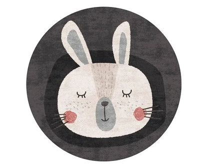 Cartoon Cute Round Non-Slip Area Rug