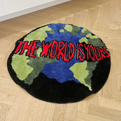 Earth Round Non-Slip Soft Bath Mat