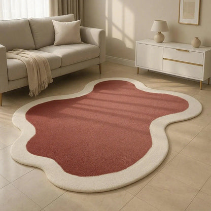 Nordic Irregular Shape Plush Washable Area Rug