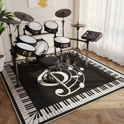 Modern Abstract Music Symbol Area Rug