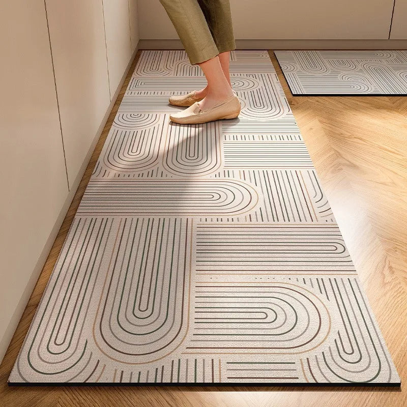 Diatom mud long kitchen anti-slip absorbent quick-dry mat