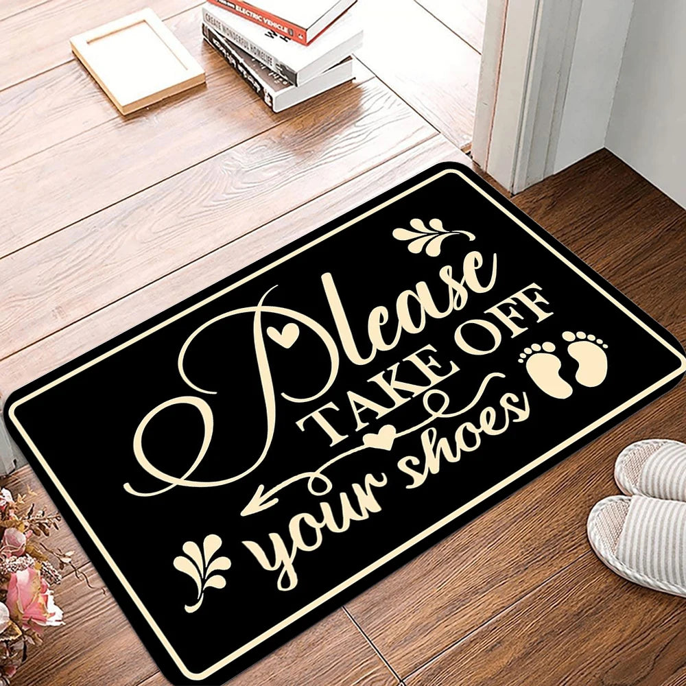 Funny “Please Take Off Your Shoes” Welcome Doormat
