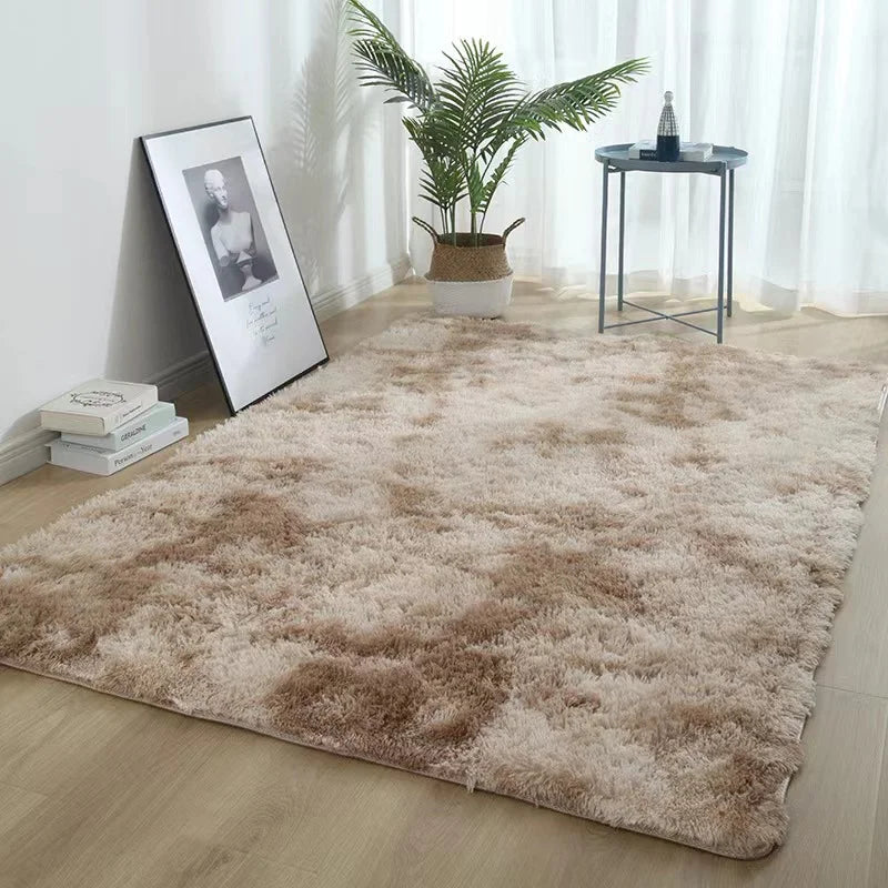 VIKAMA 40X60CM Silk Wool Rug Thickened Bedside Living Room Nursery Soft Home Decor Carpet Washable Dirt Repellent Mat