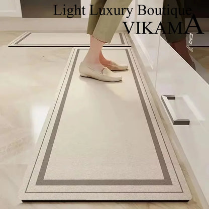 VIKAMA Diatomite Kitchen Mat Non-Slip Water & Oil Absorbent Floor Rug Bathroom Door Mat