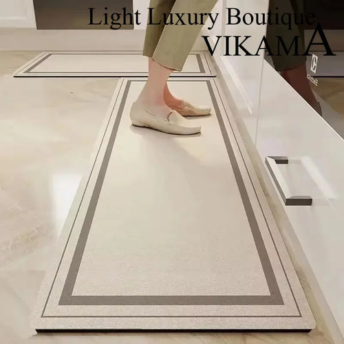 VIKAMA Diatomite Kitchen Mat Non-Slip Water & Oil Absorbent Floor Rug Bathroom Door Mat