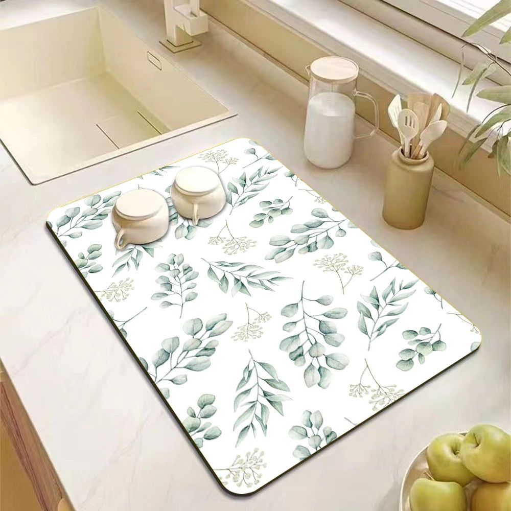 Eucalyptus Dish Drying Non-Slip Mat