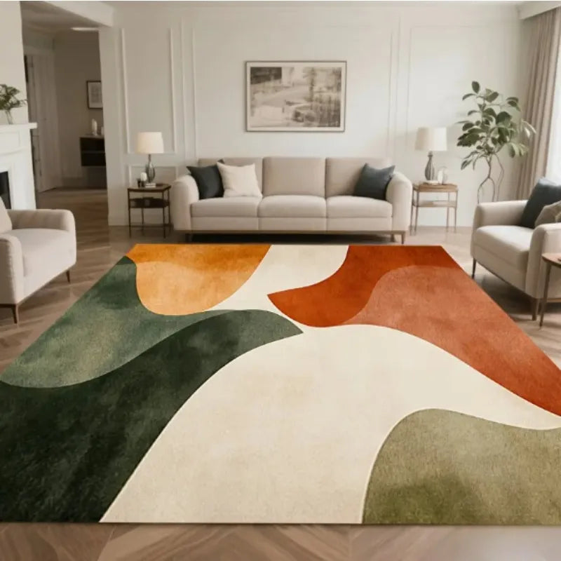 Modern simple lines printed floor mat