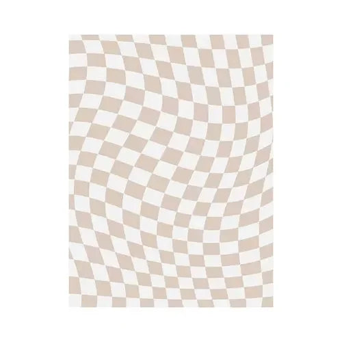 Retro Checkerboard Fluffy Plush Area Rug