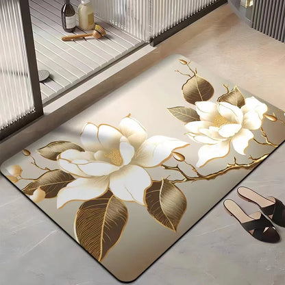 Quick-dry non-slip bath door mat