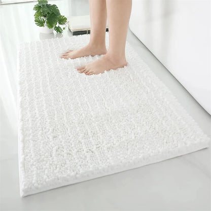 Olanly Luxury Chenille Non-Slip Bath Rug