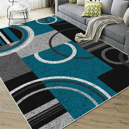 VIKAMA Nordic Abstract Carpet Geometric Large Area Non-Slip Living Room Bedroom Floor Mat