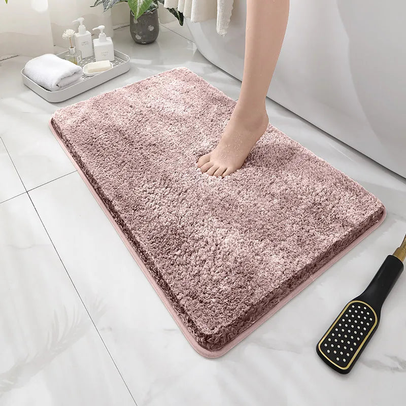 Soft Thick Plush Floor Mat Comfortable Non-Slip Water-Absorbent Carpet Bathroom Bedroom Living Room Home Decor