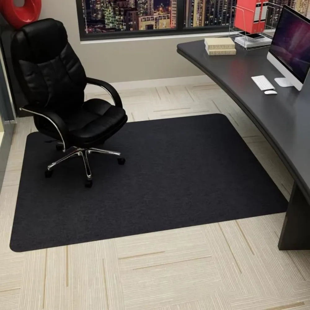 VIKAMA Gray Office Carpet Non-Slip Wear-Resistant Minimalist Floor Mat Home Office Conference Room Decor