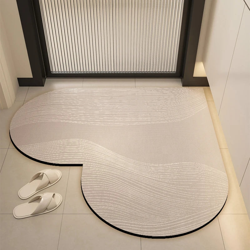 Heart-shaped quick-dry non-slip bath mat
